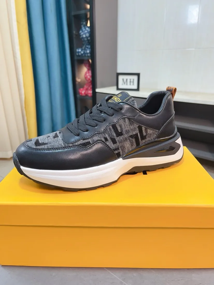 Factory price 458🌹🌹[fendi] Fendi classic and comfortable men, this complex sneaker is made of soft calfskin➕genuine leather lining➕original ultra-light rubber material rough outsole. This unique light and thin style is suitable for the casual and exquisite sensibility of this season. It is comfortable and natural on the feet. It is an everyday style for casual travel in autumn and winter! 38/44